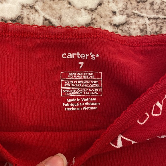 Carters Candy Cane Hearts Christmas Sleeper Set - Picture 2 of 8